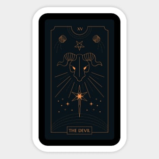 The Devil Tarot Card Sticker